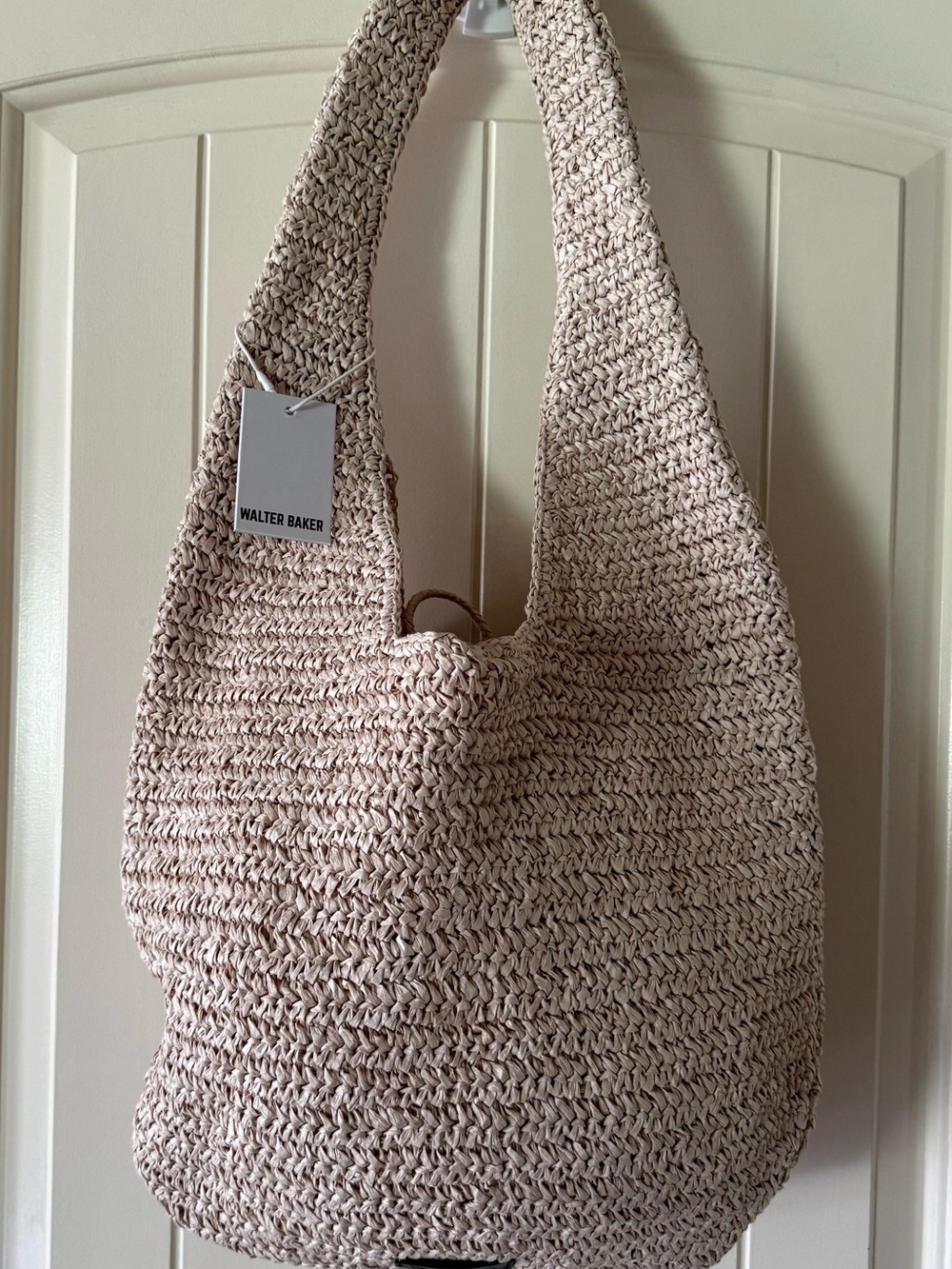 Walter Baker Beige Crochet Shoulder Bag